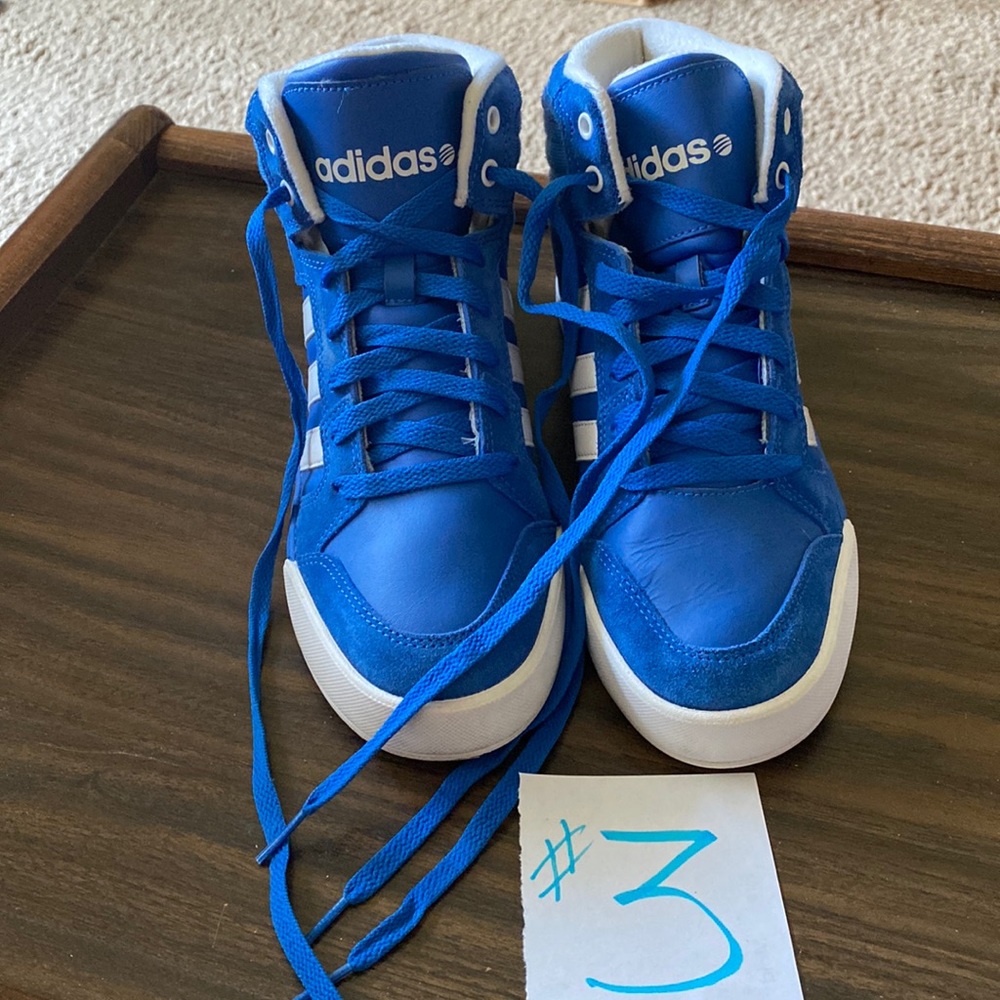 (#3)Womens Adidas Ortholite Blue Tennis Shoes,       Size 7 1/2, Good Conditione